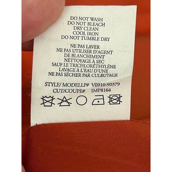 Vince Blazer Jacket Long Sleeves Collared Pockets Wool Metallic Orange Size 4 - Picture 11 of 13